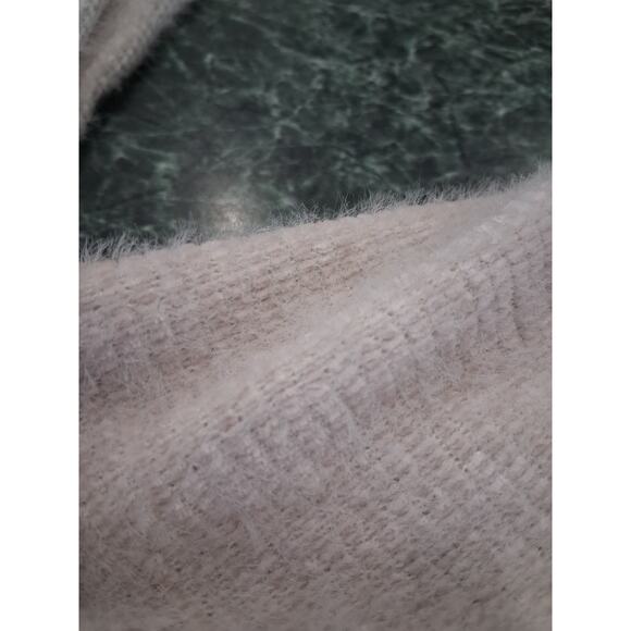 Sanctuary Fuzzy Balloon Puff Sleeve Mock Neck Sweater Ivory Women's Large Cozy - Picture 12 of 12